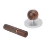 Coffee Tamper Coffee Distribution Tool with Wooden Round Handle Stainless Steel Base