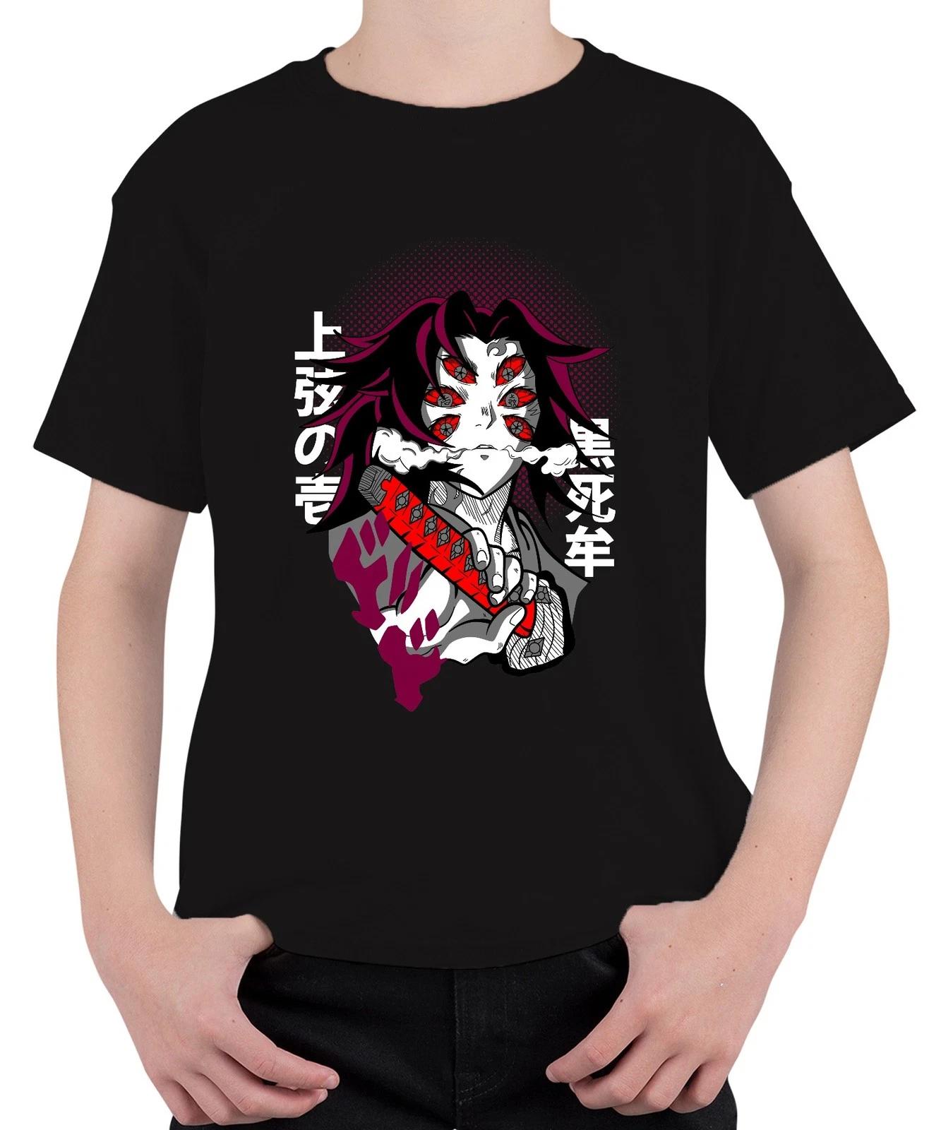 Sechsäugiger Dämon Samurai Anime Katana Manga düster Geschenk Unisex Kinder T-Sh XL