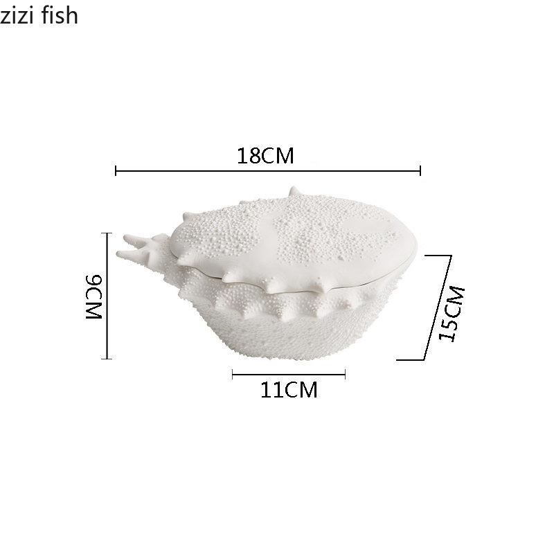 Bol din ceramică cu capac, creativ, în formă de crab, bol gros pentru supă, castron pentru desert, boluri pentru gustări, boluri pentru salate, pentru restaurant, veselă de specialitate