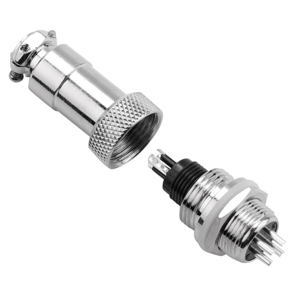 5 Pcs Set GX12 4Pin  Male   Female Panel Metal Aviation Plug Socket Connector