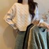 Women's Round Neck Cable Knit Sweater - Soft, Lazy Style for Spring & Autumn
