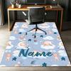 Custom Name Bear Printed Carpet,Rug for Office Chair Living Room Bedroom Kitchen Room Decor Gifts.