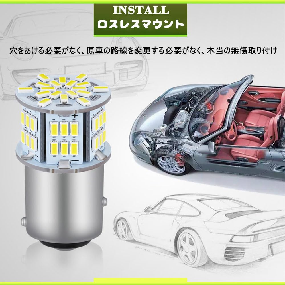 GLOWZEN S25 LED Double Marker Lamp for -24V Car 1157 (Set of 2, White)