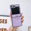 Suitable for Samsung Z Flip6 mobile phone case Z Flip5 lychee pattern ring buckle folding screen anti-drop case X Flip