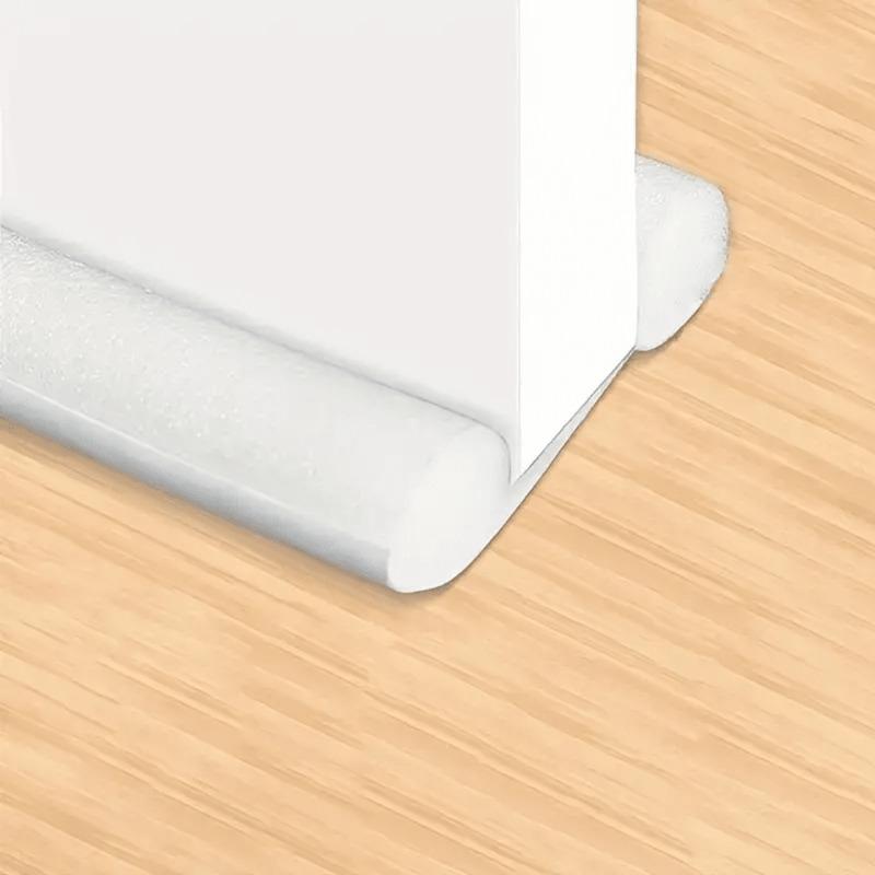 Commercial Grade Door Bottom Seal - Zero-Residue Grey/Black Weatherstrip with Quick-Rebound Core for Hotel/Office/Retail