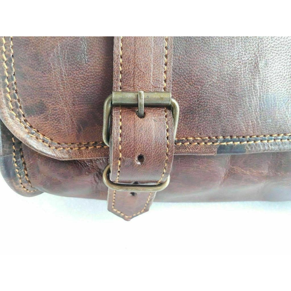 Uniwersalna skóra kozia brązowa boczna motocyklowa torba podsiodłowa do przechowywania widelca etui na narzędzia