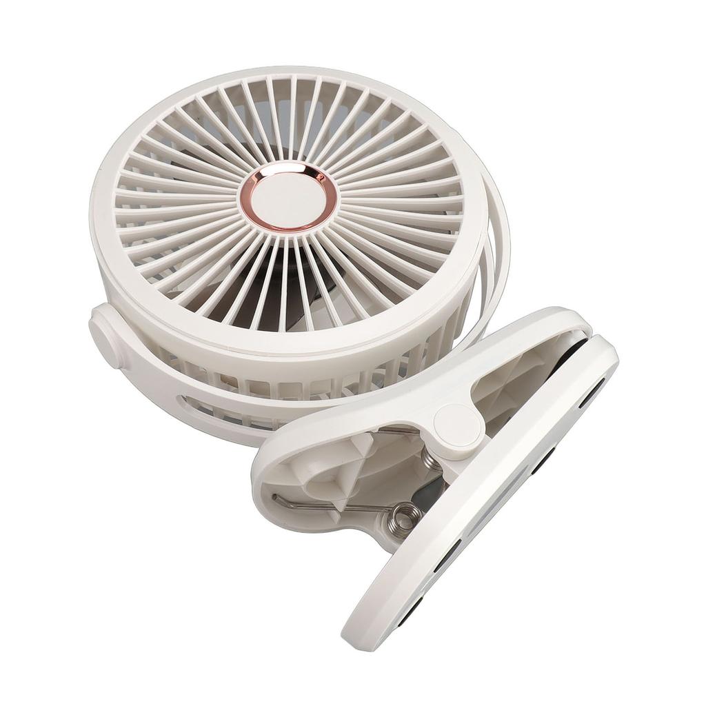 10000mAH USB Clip On Fan Rechargble Miniature Table Fan Portable 360 Degree Rotate Cooling Fan for Bedroom   Desktop
