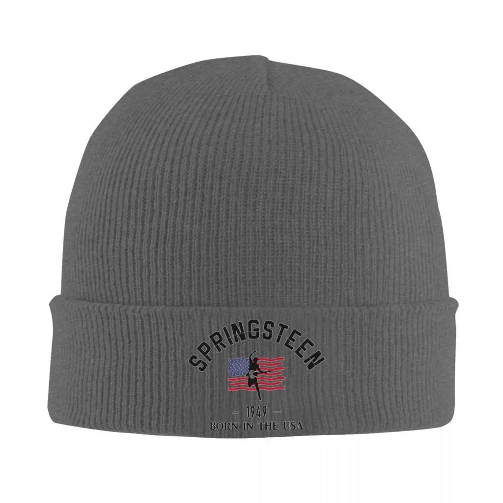 Bruce USA Springsteen Knitted Hat for Women Men Beanies Autumn Winter Hats Acrylic Heartland Rock Warm Caps