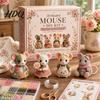 Beaded Dog Figurines 3D Craft Kit DIY Handmade Bead Art Set Cute Miniature Sculpture Cows Birds Mushrooms Beadwork Kit for Beginners Enthusiasts