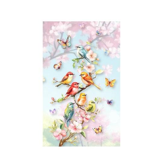Cherry Blossom Flower Window Clings Floral Branch Butterfly Birds Window Decal Static Glass Doors
