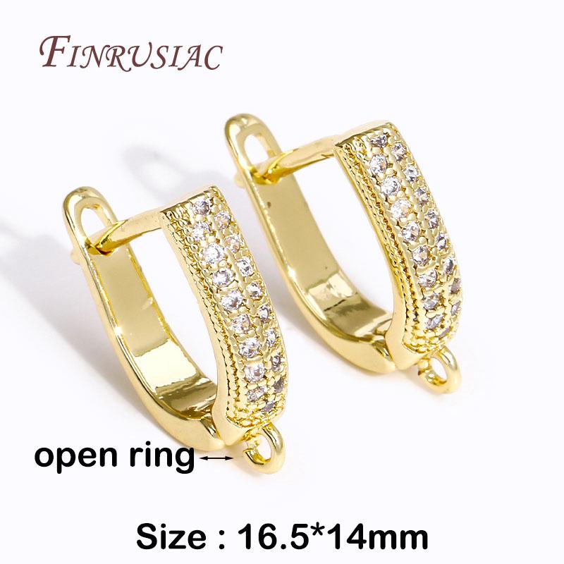 Earring Hooks Shvenzy Accessories 18K Real Gold Plated Basic Earwires Fasteners For DIY Fashion Women Earrings Making Findings