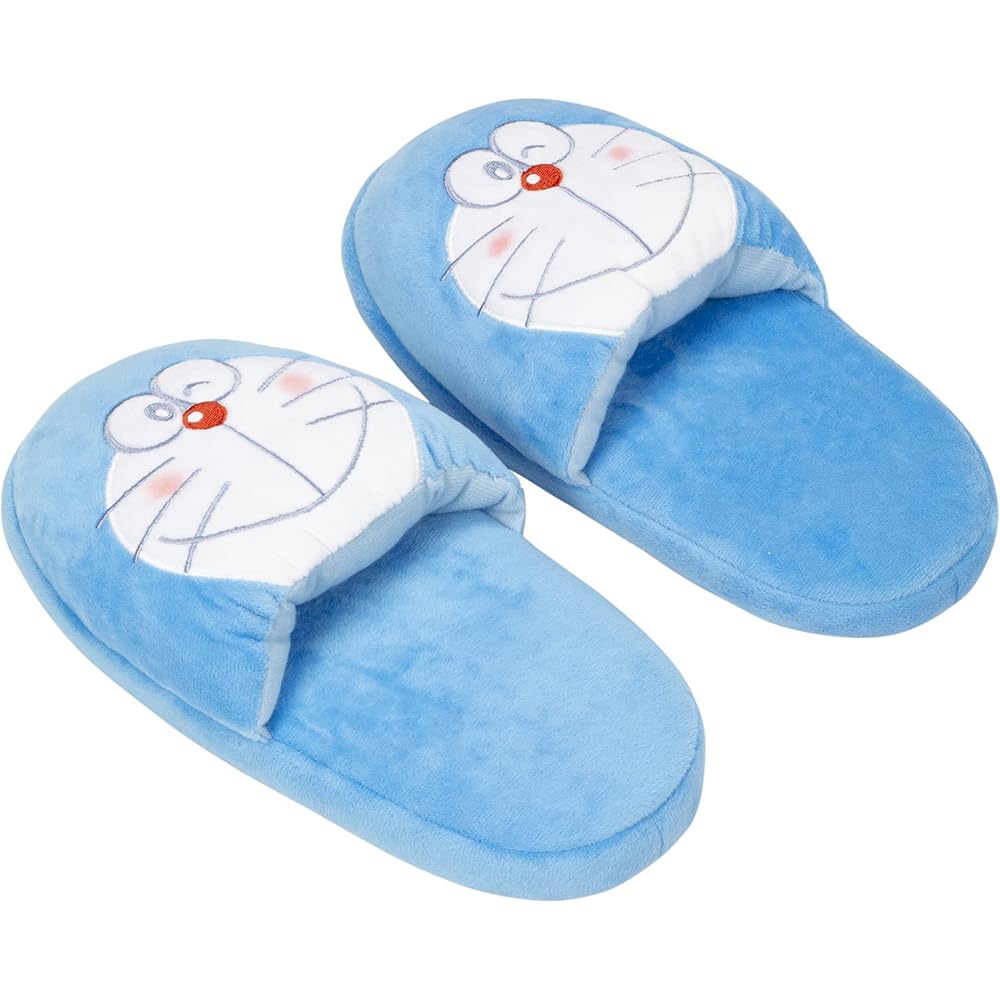 MORIPiLO Doraemon Plush Slippers Indoor Room Shoes 23-25cm Blue Character Design