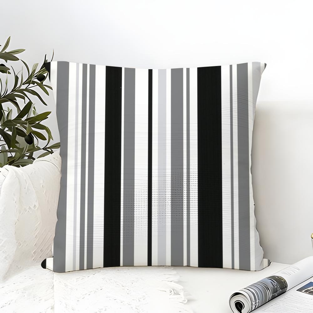 Minimal Classic Black White Stripes Pillow Case linen pillow case sofa home decor cushion cover cushion cove