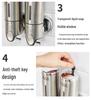 Wall-Mounted Stainless Steel Manual Soap Dispenser for Bathroom