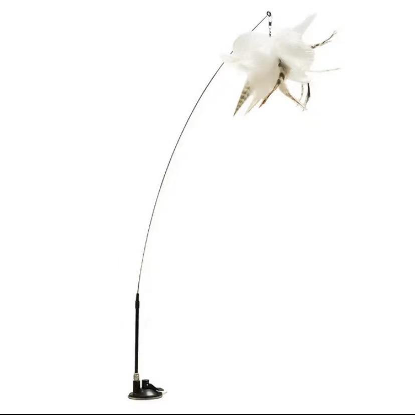 Powerful Suction Cups Since Hi Cat-teasing Stick Removable Can Be Hand-held Feather with Bell Long Rod Interaction
