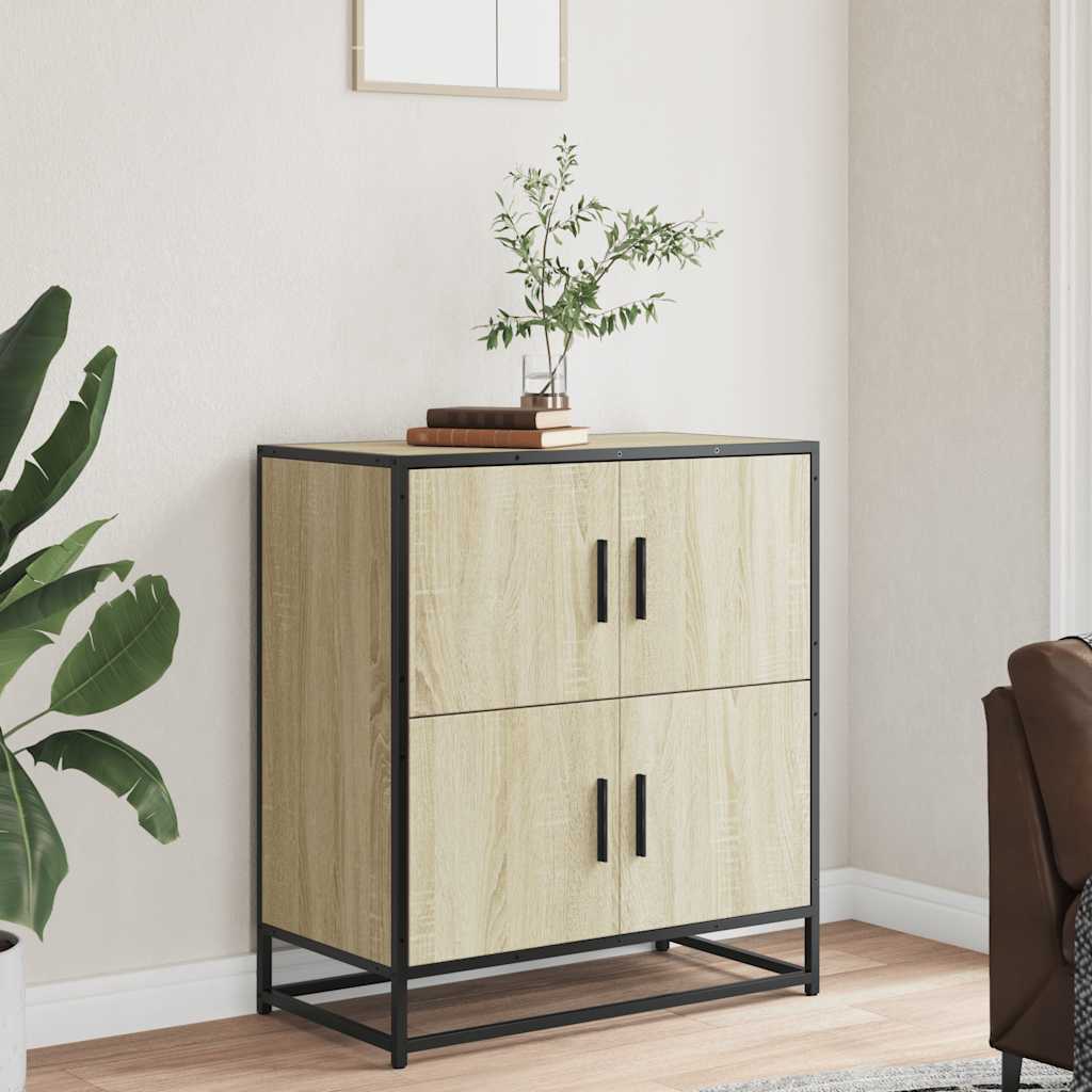 Vidaxl Komoda, Dąb Sonoma, 68X35X76 Cm, Materiał Drewnopochodny