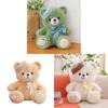 Adorable Teddy Bear Plush Doll With Beanie Hat And Bowtie Perfect For Gifts And Decor