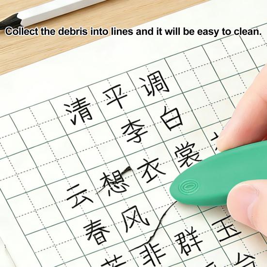 4Pcs Triangular Prism Eraser, Dustless Pencil Eraser for Students, Clean Wiping Large Bulk Erasers for Kids, School Supplies