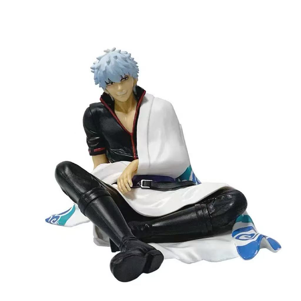 Figura Anime Gintama de 14CM Sakata Gintoki Katsura Kotarou Modelo de Animação Brinquedos Presentes Coleção Decoração Ornamentos
