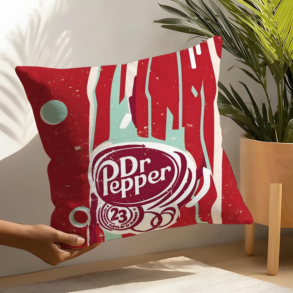 Beverage Coffee K-Keurig Dr Pepper 2 Linen Cushion Covers For Decorative Sofa Home Pillows Case Car Chair Pillows Cases