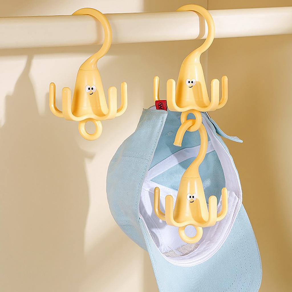 Rotatable Closet Hooks for Bags Hats Scarves Ties Organization Multi-purpose Wardrobe Storage Home Organizers