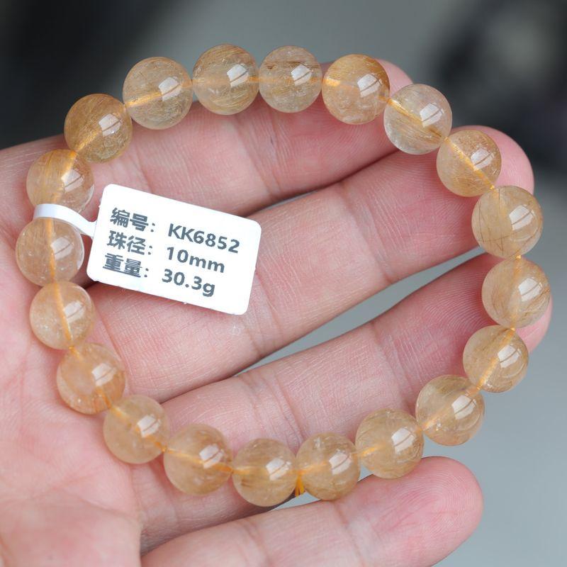 

Одна вещь одна картинка Бразилия Натуральный Орнамент Золотистый Рутиловый Кварц Браслет