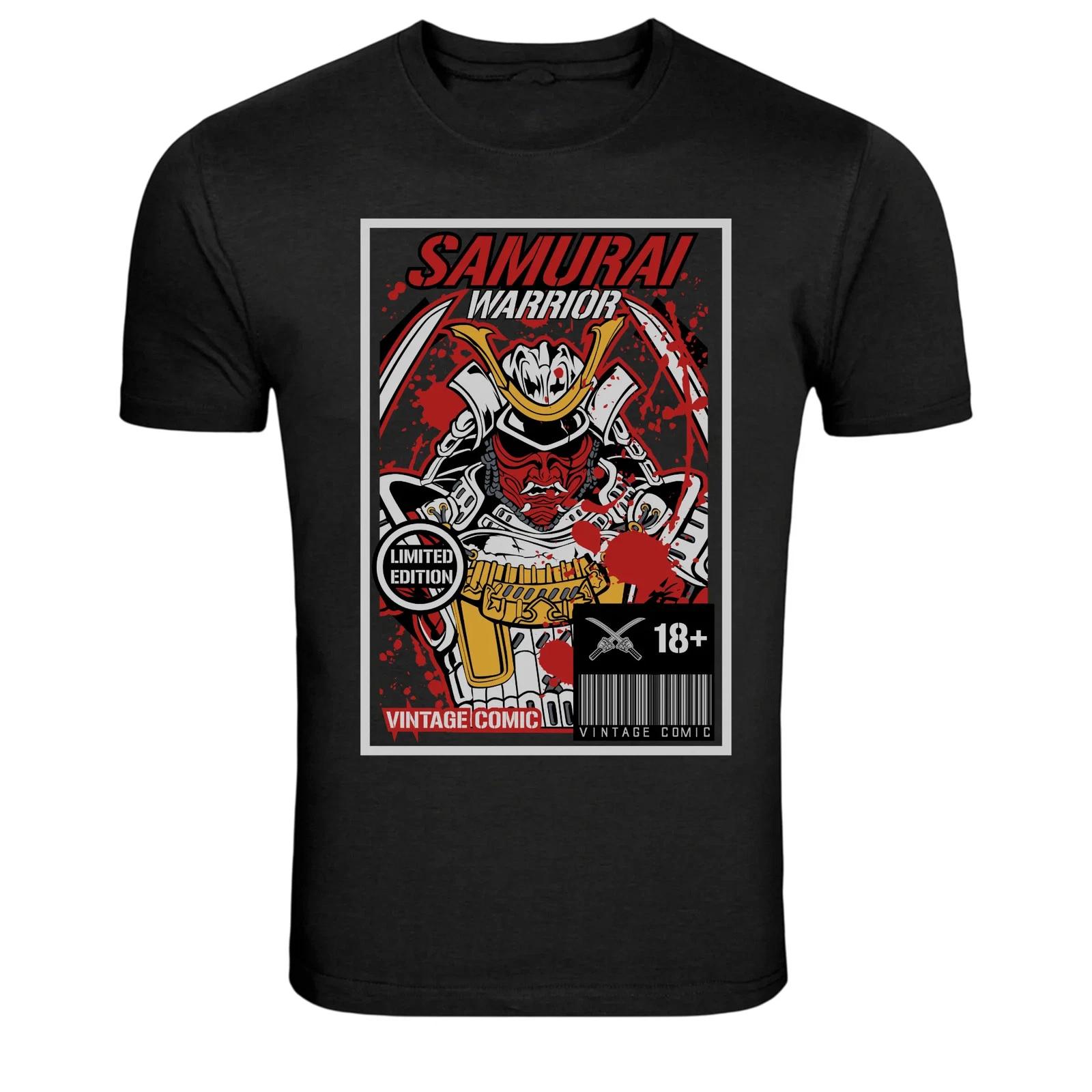 Samurai Warrior Vintage Comic Japanese Armor T-Shirt XXXL