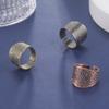 Vintage Hexagon Open Ring Punk Minimalist Adjustable Ring For Men