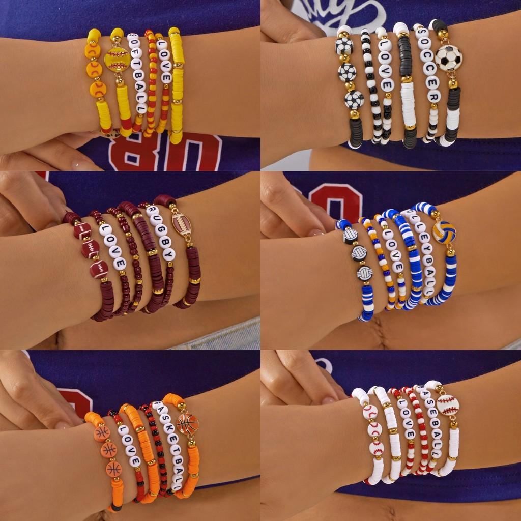 Sports Jewelry Geometric Alloy Handmade Unisex Bracelet For Sports Enthusiasts