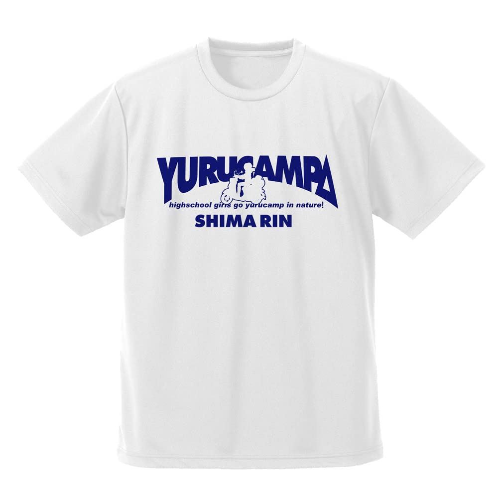 

Cospa Silhouette Shima Rin Dry WHITE M size Polyester Yurucamp T-shirt