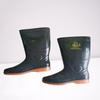 Lutai Black Waterproof Non-Slip High-Top Rubber Rain Boots, Oil, Acid & Alkali Resistant, for Safety and Fishing.