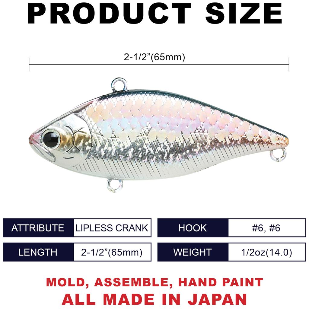 Lucky Craft Fishing Lure Lipless Crankbait MS American LV-150 ~Lucky Vibration~ (270 Shad)