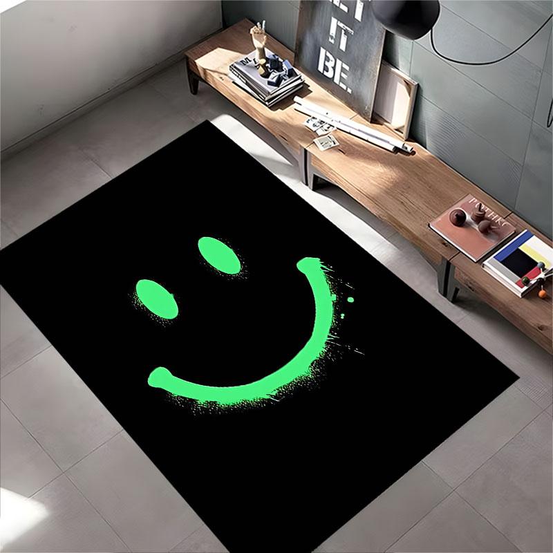 Glow-In-The-Dark Smile Face Suitable As a Non-slip Mat for the Living Room or Bedroom Sofa