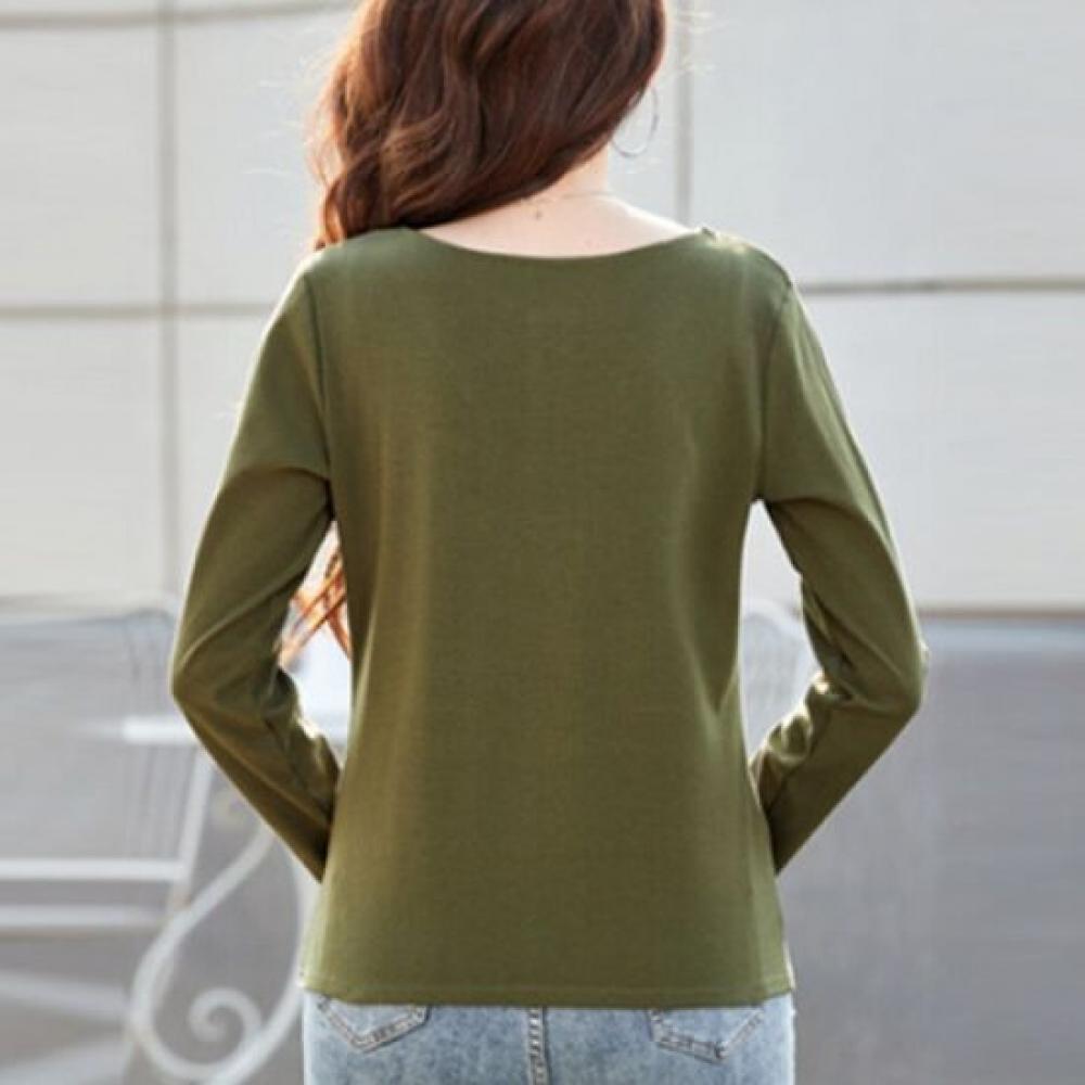 NaVaVa V Neck Collar Long sleeVe T shirT nT2884