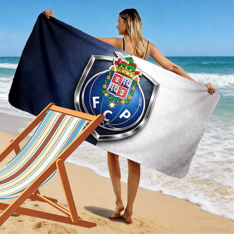 Futebol Clube Do Porto Print Beach Towel, Large Soft Quick Dry Towel for Beach Camping Swimming