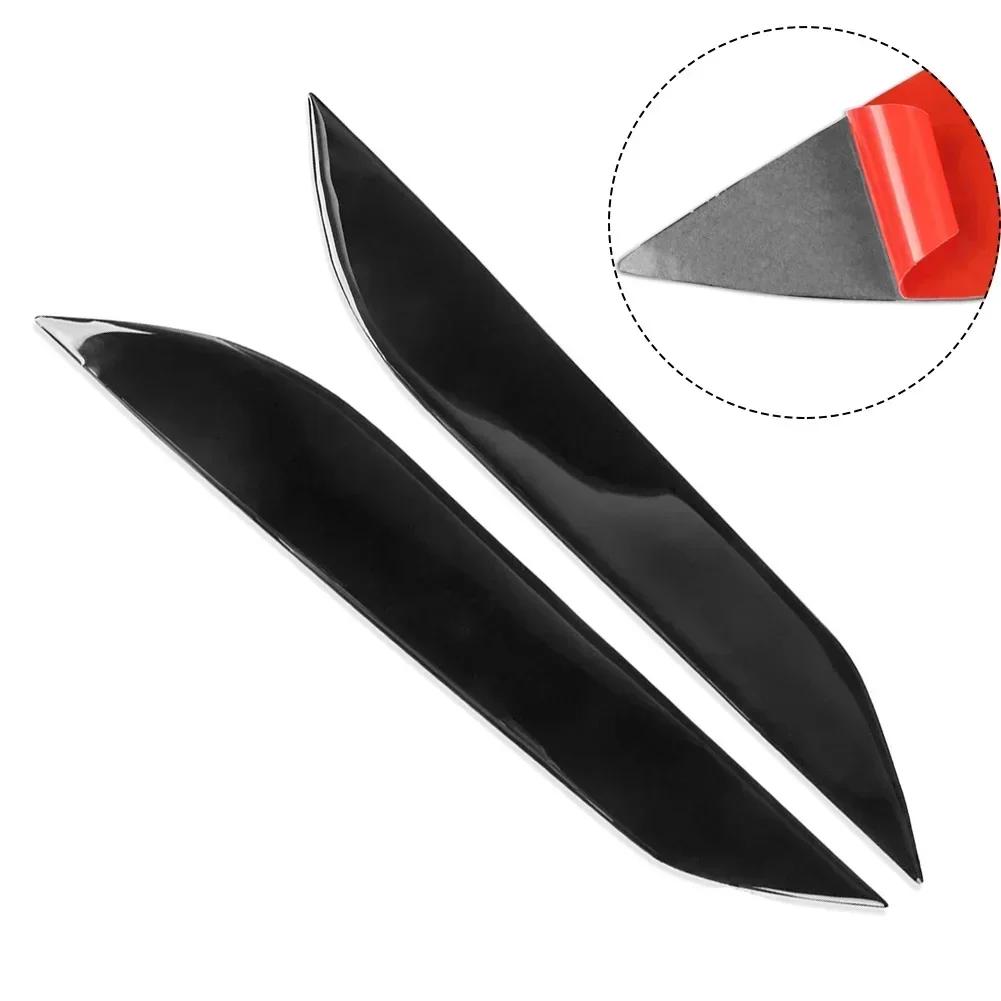 2pcs Auto Front Headlight Eyebrow Eyelids Trim Sticker For Nissan 350Z Z33 2006-09 ABS Auto Headlight Lamp Eyebrow Molding Trim