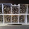 MUQZI Sports Accessory 500 Pcs Fish Jig Hooks with Hole Fishing Hook Tackle Box Carbon Steel Fishhook