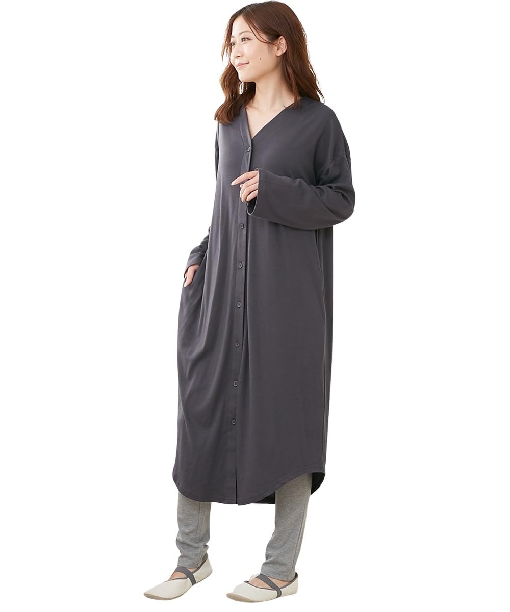 

Nissen Дородовая и послеродовая одежда для кормящих мам Домашняя одежда для беременных Размер L Домашняя одежда/Пижама [Предварительная носка] Пижама на 275 дней, с застежкой спереди (Платье +