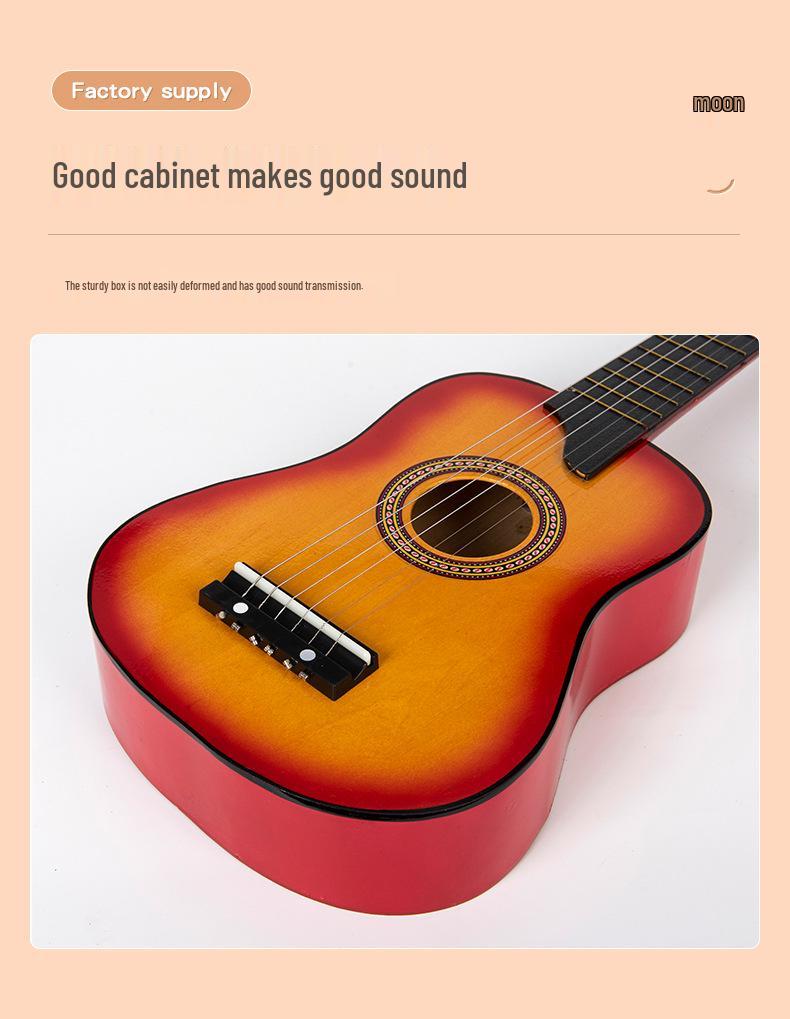 Colorful 25-inch Basswood Guitar for Kids – Beginner's Toy Instrument and Gift