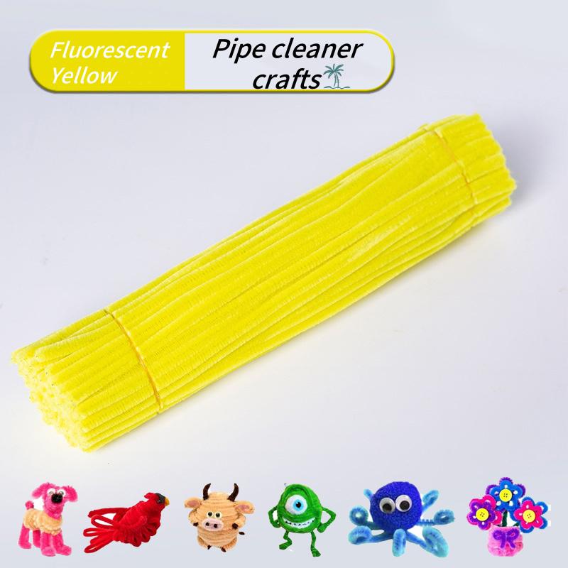 100 Pieces Pipe Cleaners Chenille Stem, Solid Color Pipe Cleaners Set for Pipe Cleaners DIY Arts Crafts Decorations