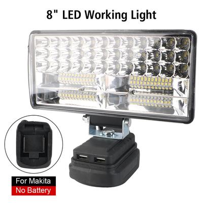 35W 84 LED Beads Alto Brilho LED Holofote Carregador USB 8 Polegadas Luz de Trabalho Lanterna Luz de Acampamento 18V Luz de Emergência