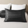 Envelope Closure Imitation Silk Satin Stripes Pillowcase Glossy Hotel Pillowcase  Guesthouse