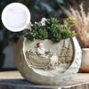 Elk Snow Run Gift Succulent Plant Pot Silicone Mold Christmas Reindeer Resin Plaster Pot Mould Cute Elk Concrete FlowerPot Molds