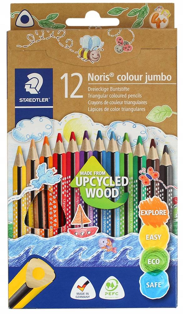 Kredki trójkątne jumbo Noris colour jumbo, 12 ko