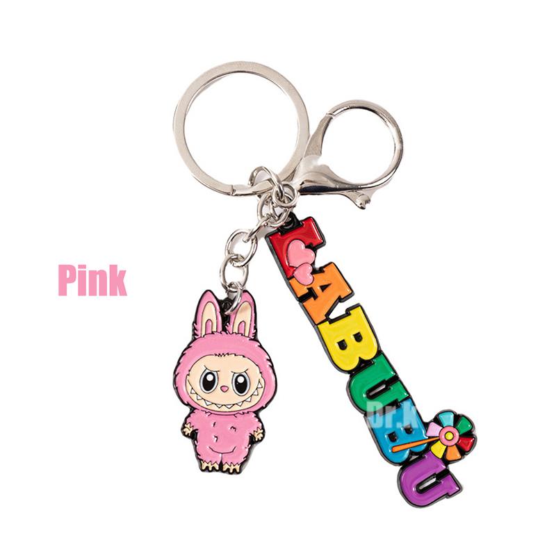 

Мультяшная серия Labubu Металлические брелоки Подвеска для сумки Пряжка для ключей Украшения Автоаксессуары фиолетовый