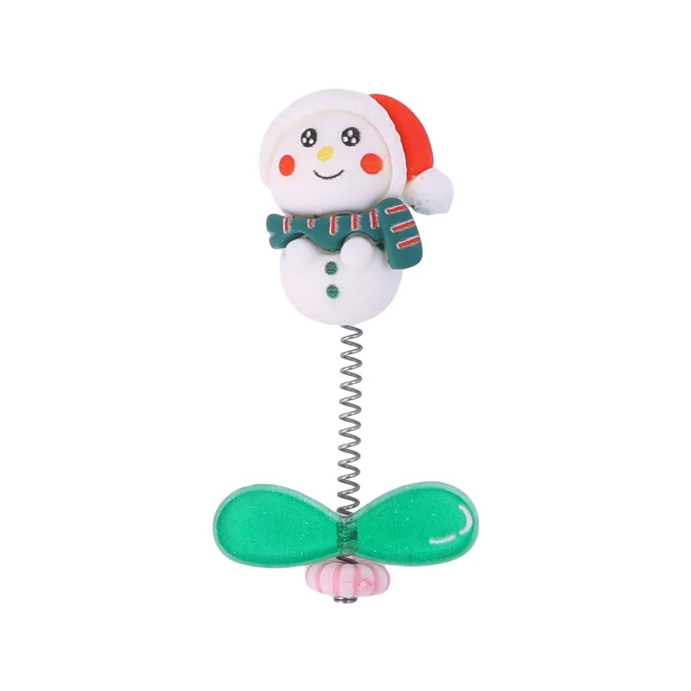 Car Shaking Head Santa Claus Ornaments Center Console Instrument Panel Elk Snowman Christmas Tree Decoration Ornaments for Gift