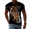 Summer Trendly Men Taste Cool Style Horse Graphic T Shirts Fashion Casual Personality Hip Hop Harajuku Print Streetwear T-shirt