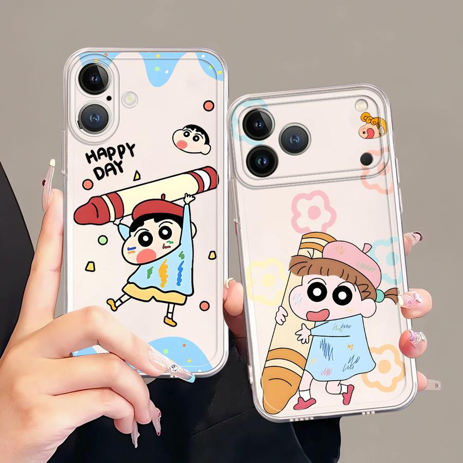 Himawari Shin Soft Phone Cover Case for iPhone 17 Pro Max 11 12 Mini XR 15 7 8 16 XS Max Air 14 Plus 13 Pro
