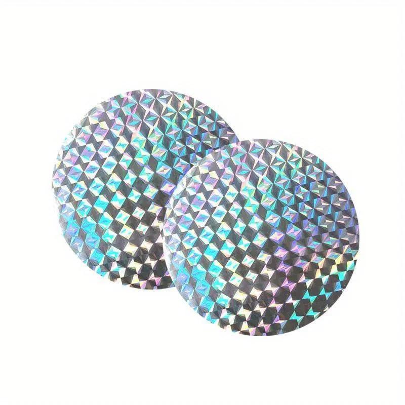 20 Pcs Round Paste Type Bird Repellent Tape Reflective Anti Bird Scare Eflective Stick Tape Pigeon Farm Bird Chasing Tools