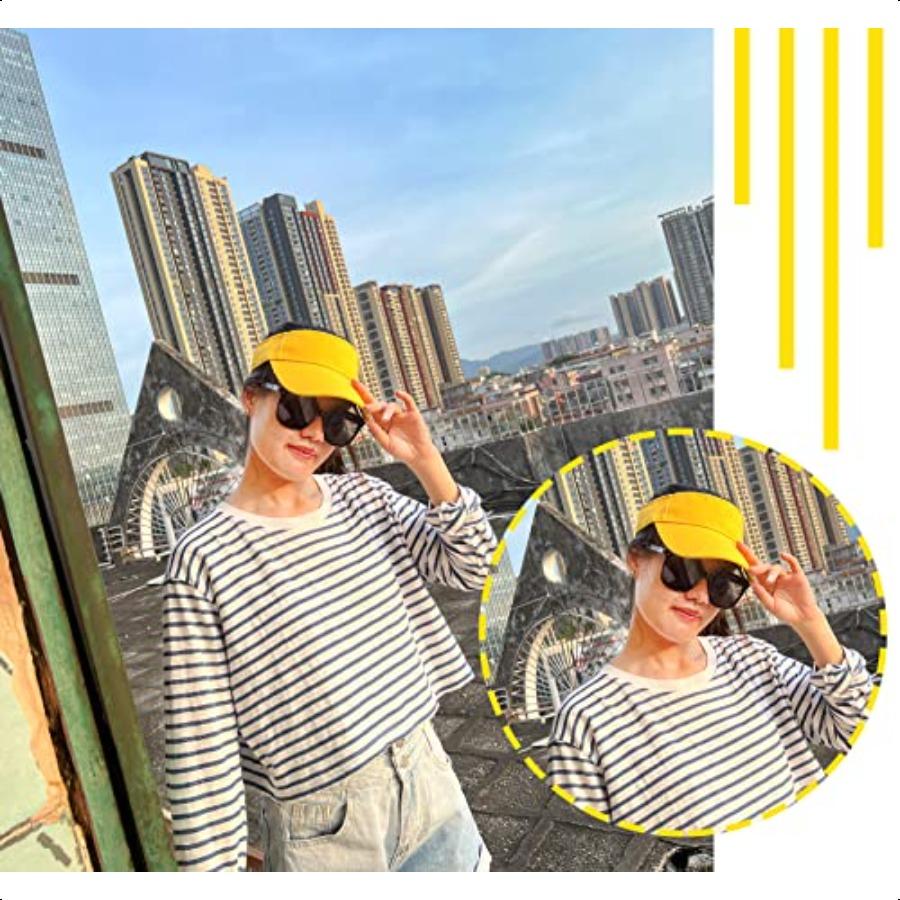 1 Piece of Yellow Sun Visor Hat Adjustable Sport Visors for Women and Men One Size